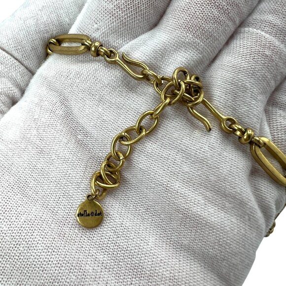 STELLA & DOT Kimberly Gold Tone Frances Pearls Statement Necklace Vintage - Picture 6 of 6